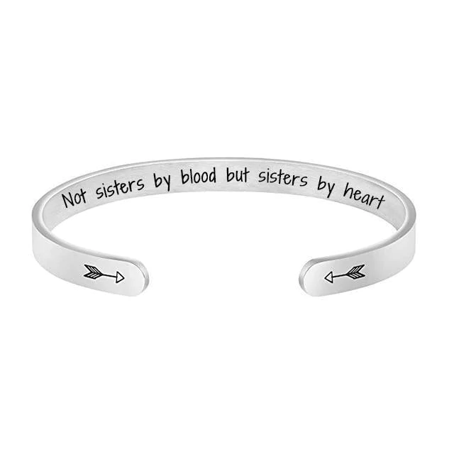 Unique Gift “Not Sisters By Blood But Sisters By Heart” Bracelet