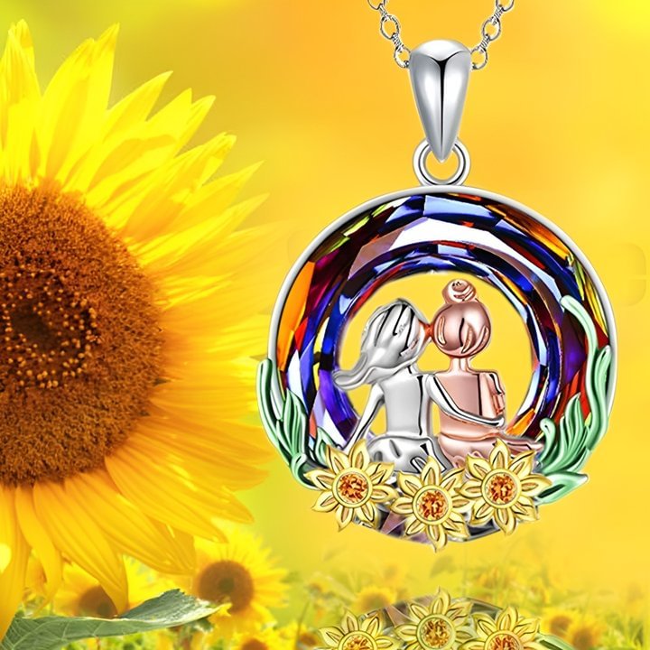 For Sister - S925 Life is Better with Sisters Crystal Necklace