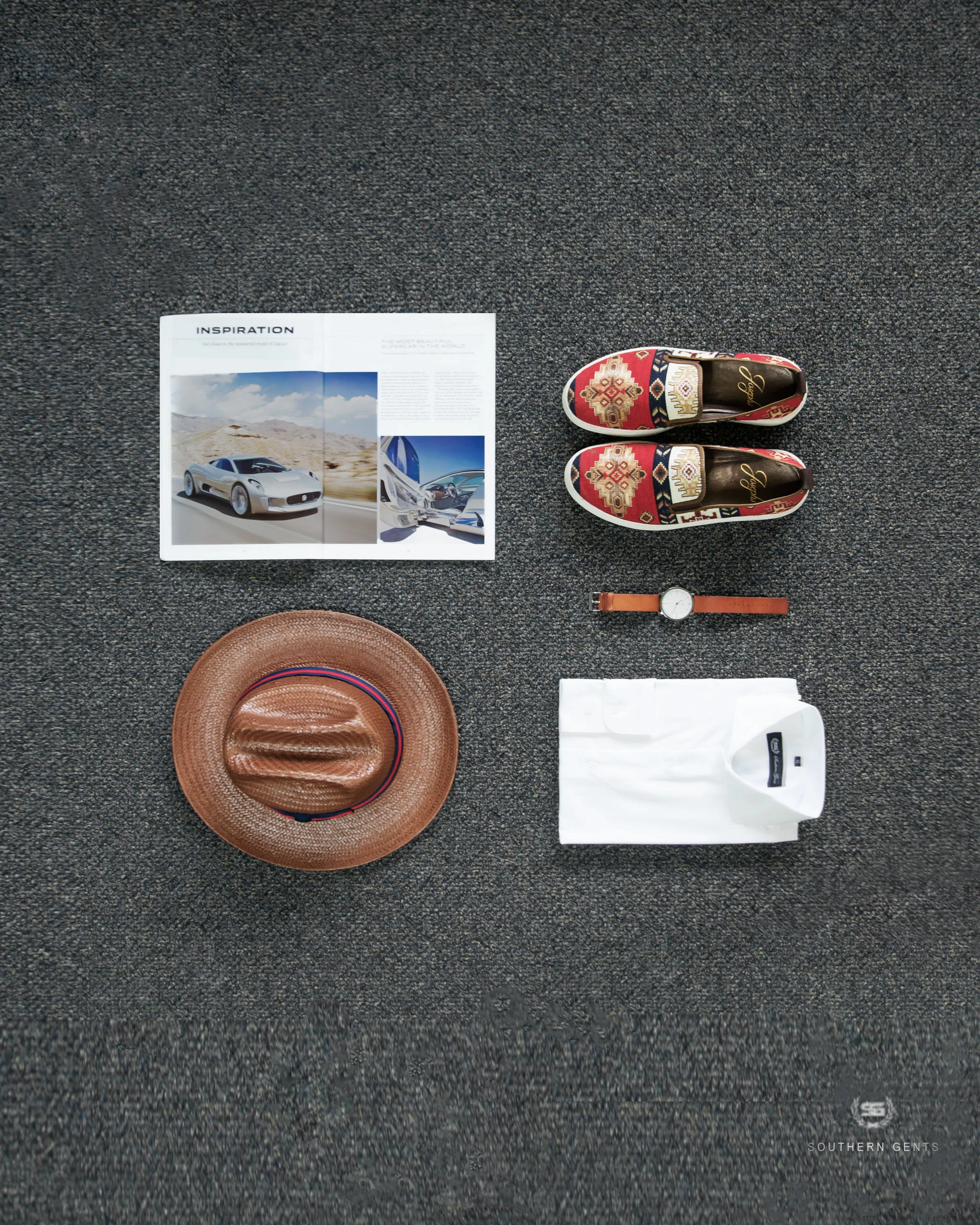 Clearance-Miller Ranch Fedora -- Patriotic Straw [BUY 2 FREE SHIPPING & BOX PACKING]