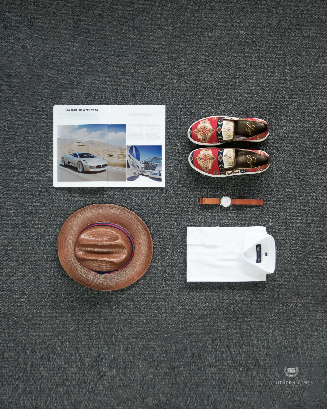 Clearance-Miller Ranch Fedora -- Patriotic Straw [BUY 2 FREE SHIPPING & BOX PACKING]