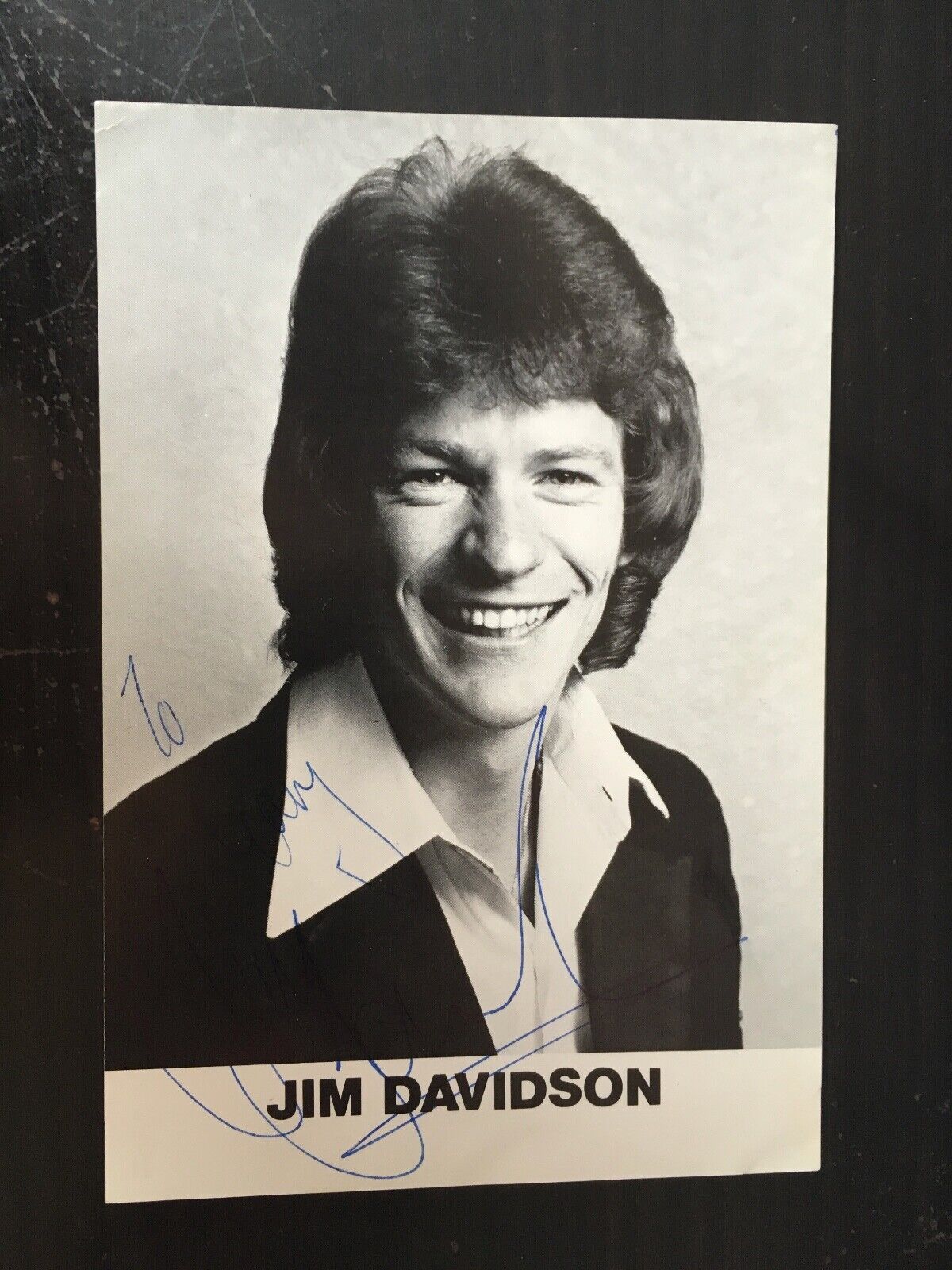 JIM DAVIDSON - GREAT BRITISH COMEDIAN & TV SHOW HOST - SIGNED Photo Poster paintingGRAPH