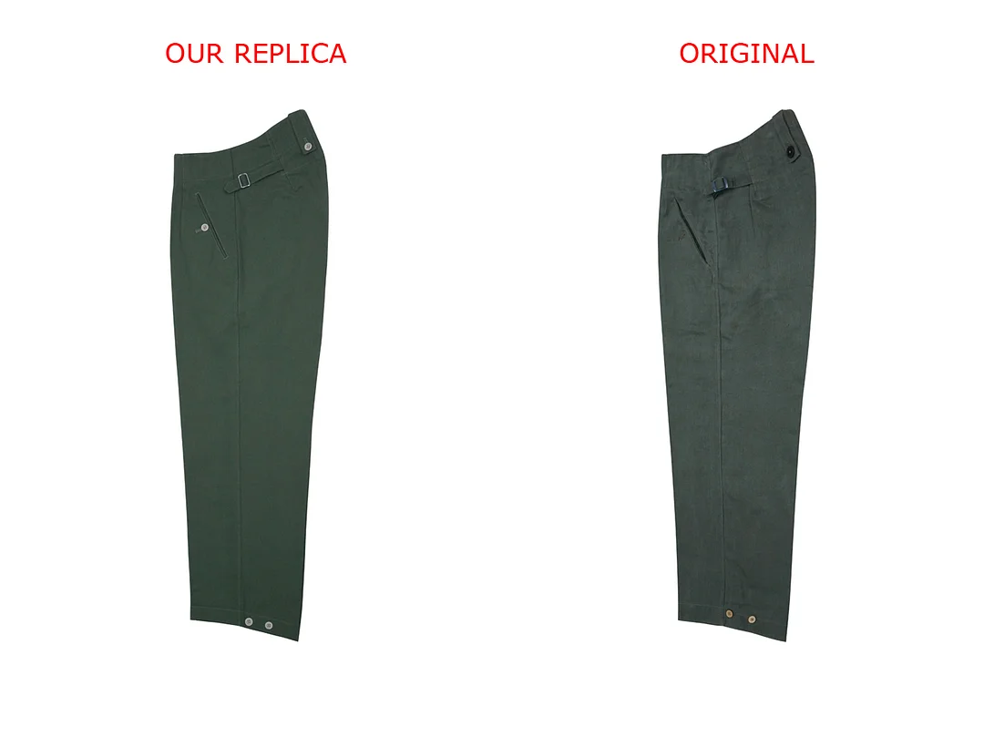   Wehrmacht/Elite M1943 Summer HBT Reed Green Field Trousers German-Uniform