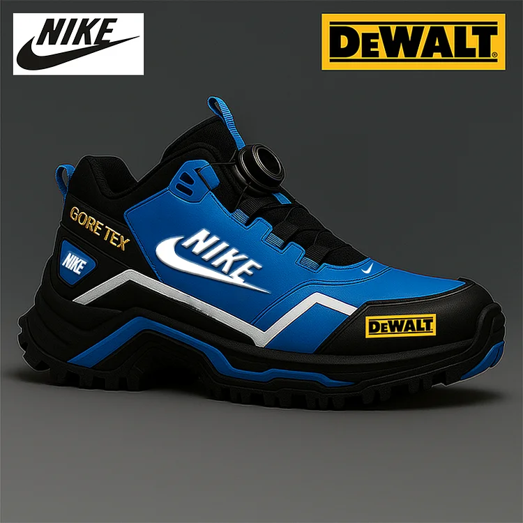 Wodoodporne i oddychające męskie buty robocze i trekkingowe marek NIKE&reg; i DEWALT&reg;.