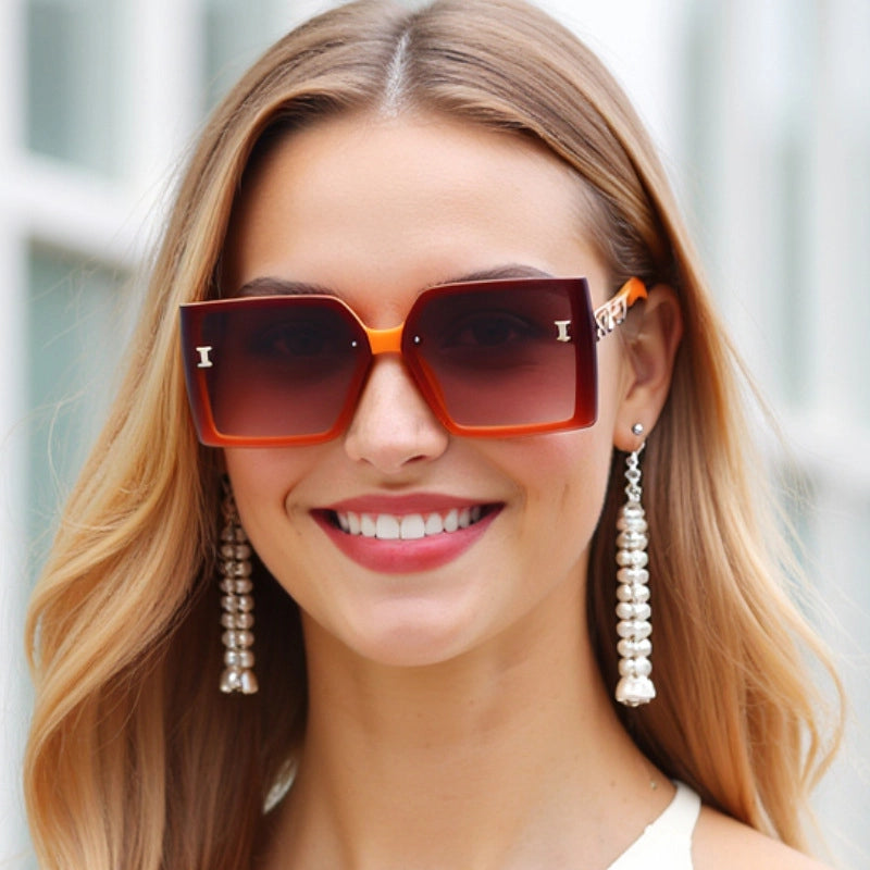 Streetwear Gradient Color Pc Square Full Frame Women's Sunglasses