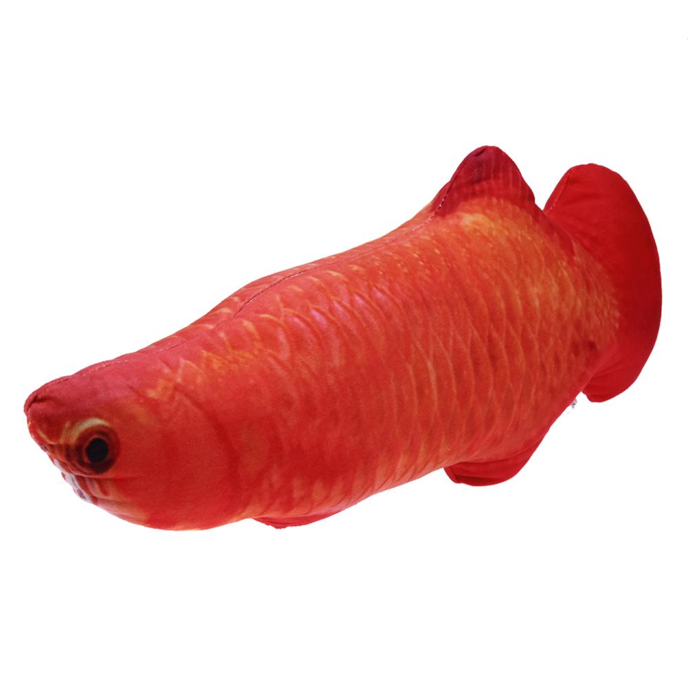 

Lifelike Fish Shape Pet Cat Kitten Teaser Toy Simulation Fish Playing Toy, Arowana, 501 Original