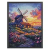 Windmill And Hut-14CT Stamped Cross Stitch Egyptian Cotton 30*40cm/11.81*15.75in tapestrymarket