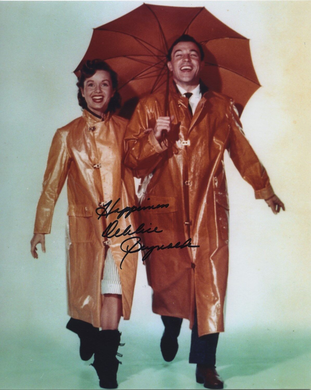 DEBBIE REYNOLDS SIGNED Photo Poster painting SINGING IN THE RAIN AUTHENTIC!! NOT SECRETARIAL!!