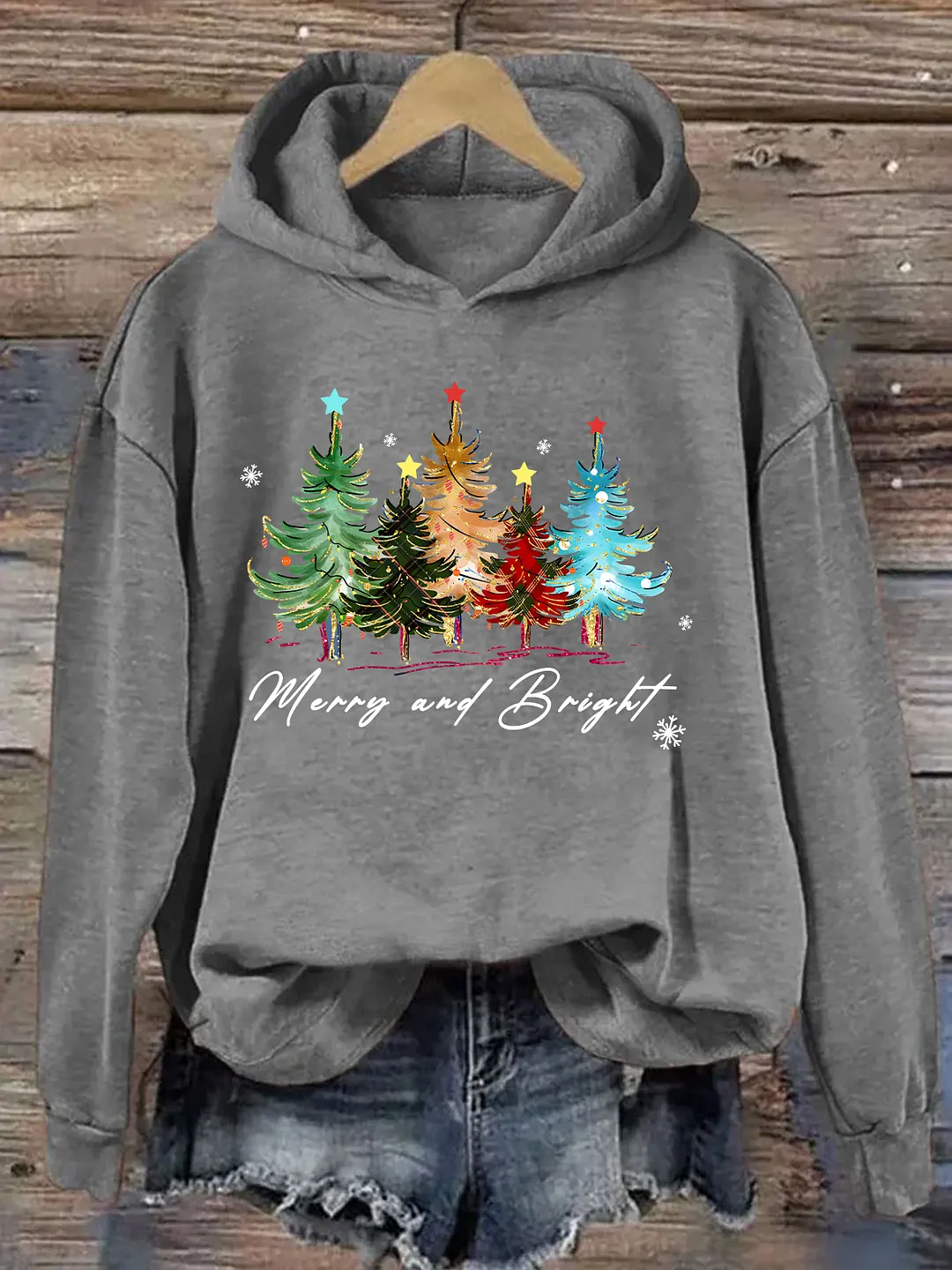 Merry And Bright Trees Hoodie