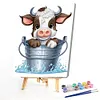 Bucket Cow-Paint By Numbers Acrylic Painting 40*50CM