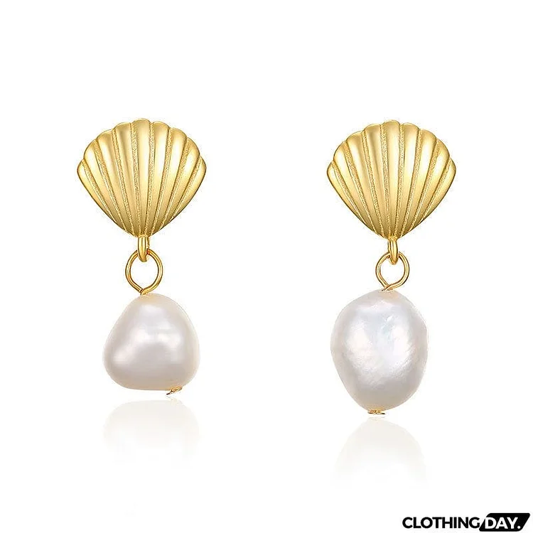 Pearly Shell Earrings