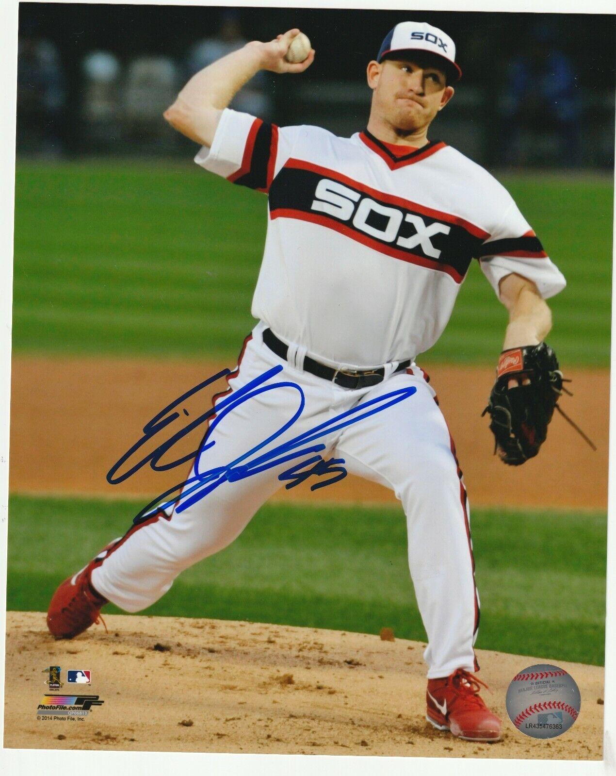 ERIK JOHNSON Signed Chicago WHITE SOX 8x10 Photo Poster painting + COA