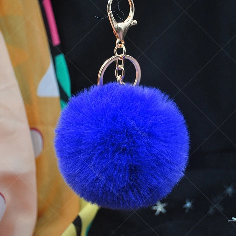 Cute Solid Color Alloy Cloth Women’s Keychain