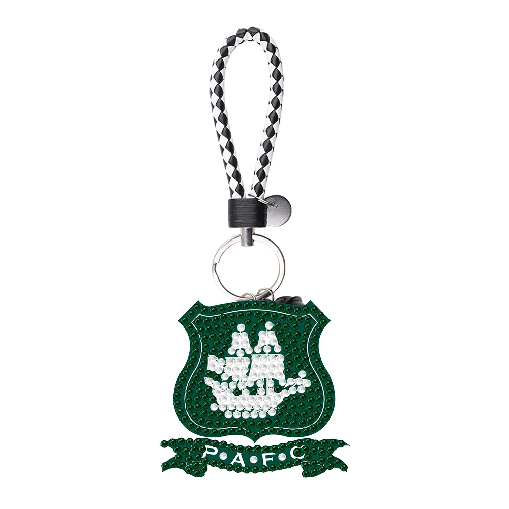 UK Football Club DIY Diamonds Painting Keychain Crystal Mosaic Keyring Crafts Gift(Double Sided)