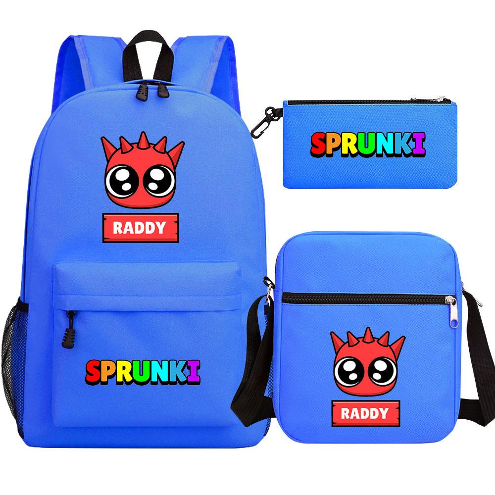 Mayoulove Sprunki Pattern Backpack Lightweight Design with Multiple Pockets for School Use-Mayoulove
