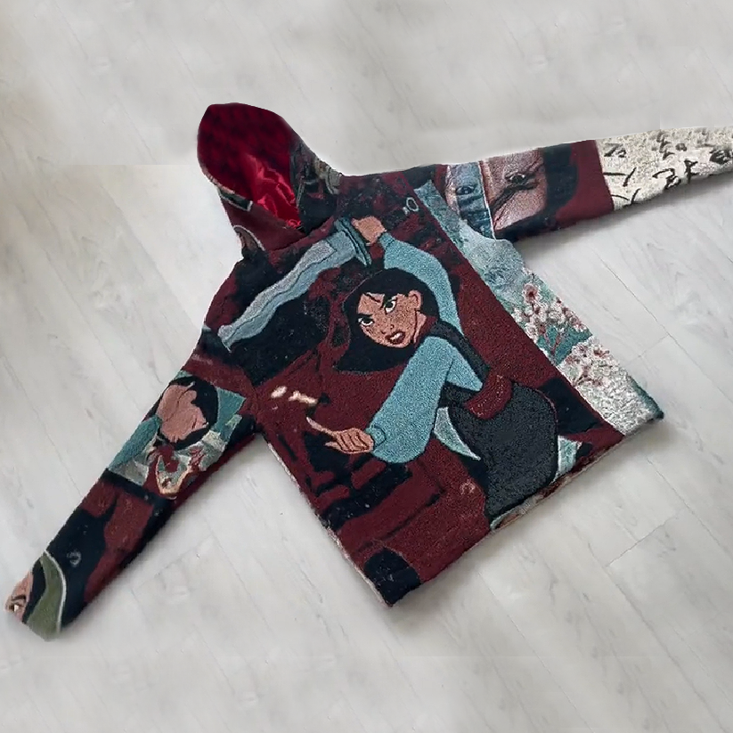 Stylish Vintage Mulan Tapestry Hoodie