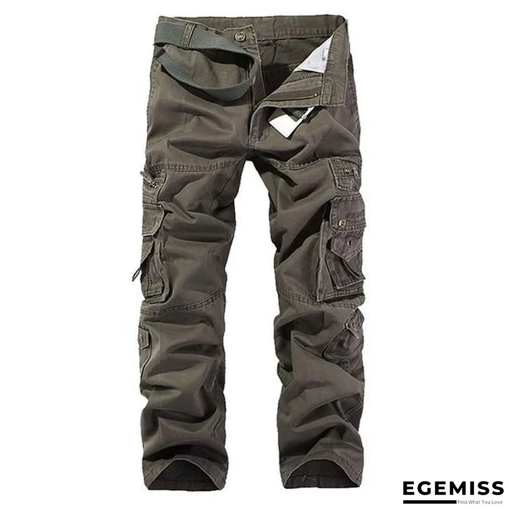 Mens Tactical Pants Joggers Casual Male Cargo Pants Cotton Trousers Multi Pocket Military Style Green Pants | EGEMISS