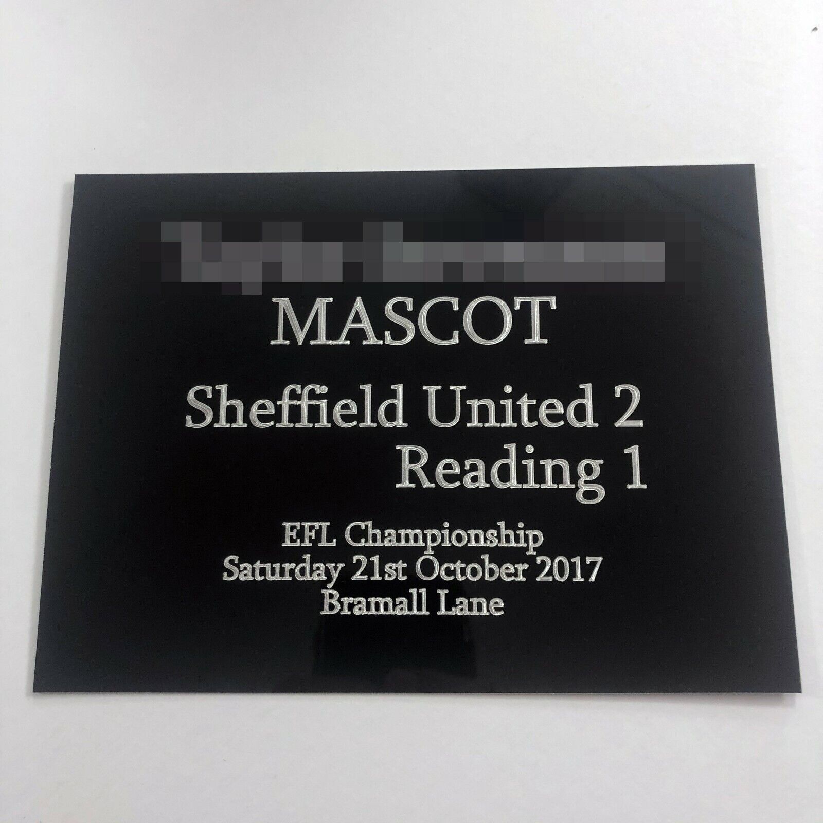 Football Match Mascot - Huge Engraved Plaque Ideal framing with Shirt / Photo Poster painting