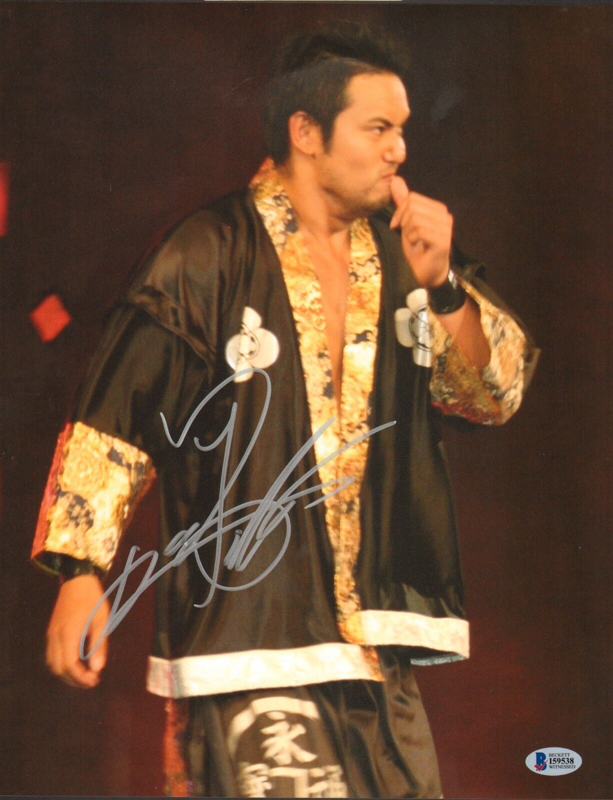 Kazuchika Okada Signed 11x14 Photo Poster painting BAS COA New Japan Pro Wrestling NJP Okato TNA