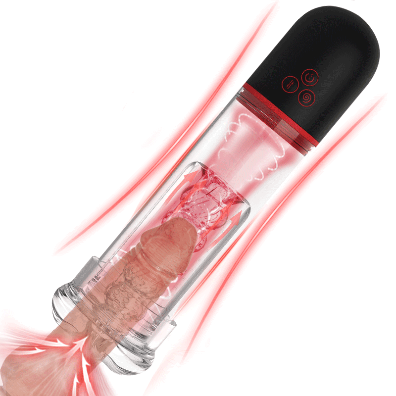 S-HANDE 9 Vibrating 9 Sucking Transparent Enlargement Pump