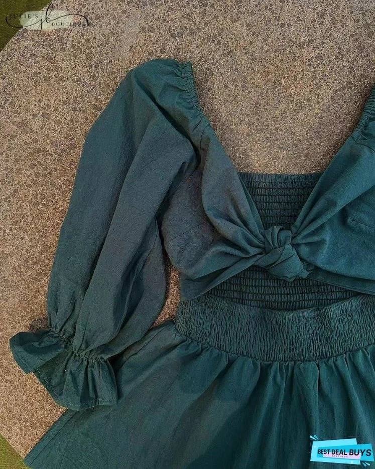 JULIE | FRENCH DRESS WITH FRILL SLEEVES