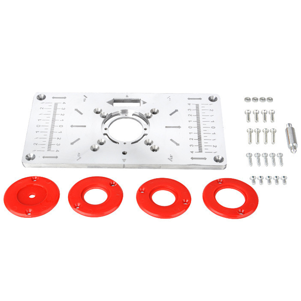 

Router Trimmer Table Insert Plate Rings Set Trimming Machine Flip Board, 501 Original