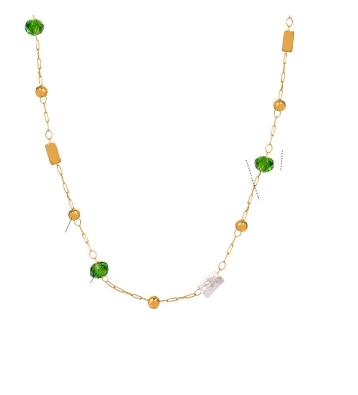 Titanium Steel Sweet Plating Printing Bracelets Necklace