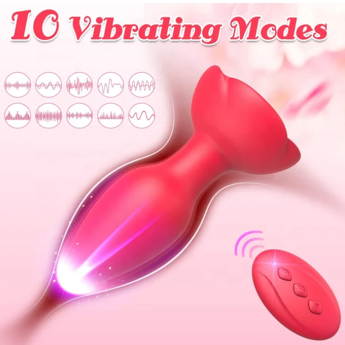 rose quartz anal plug Rose Quartz Bud Butt Anal Plug With Wireless Control