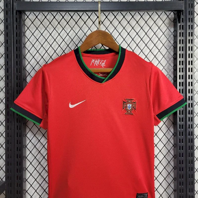 2024 Kids Size Portugal Home Football Shirt