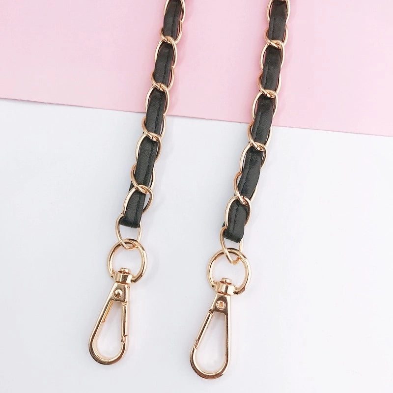 Metal Bags Chain Girls Slung Over One Shoulder Phone Cover Lanyard Lanyard Lobster Buckle 110cm Gold Iron Chain Shoulder Strap
