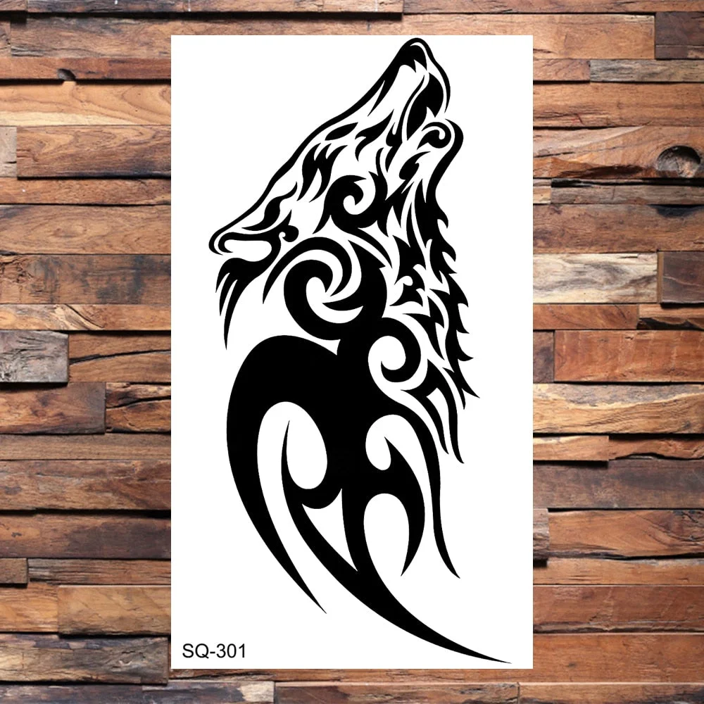 Small Forest Pine Tree Temporary Tattoos For Women Men Realistic Whale Mountain Sea Wave Fake Tattoo Sticker Arm Body Tatoos