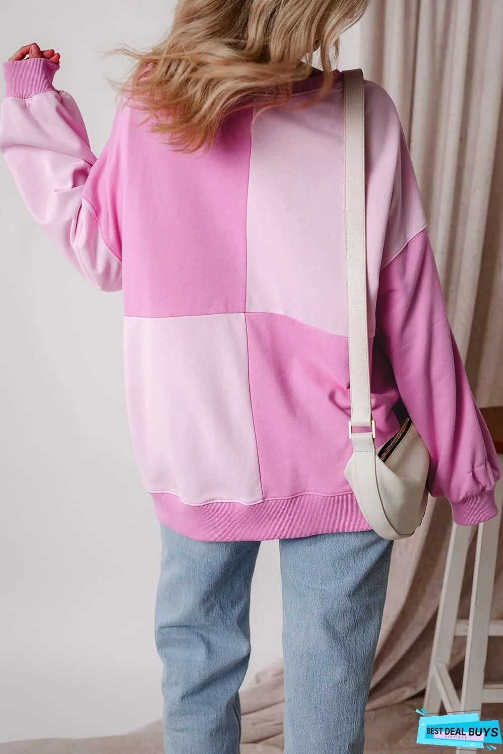 Henley High Low Oversize Sweatshirt