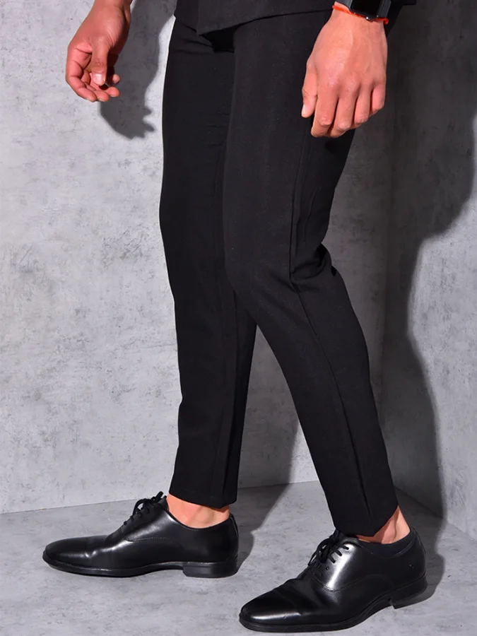 Men's Plaid black Suit pants