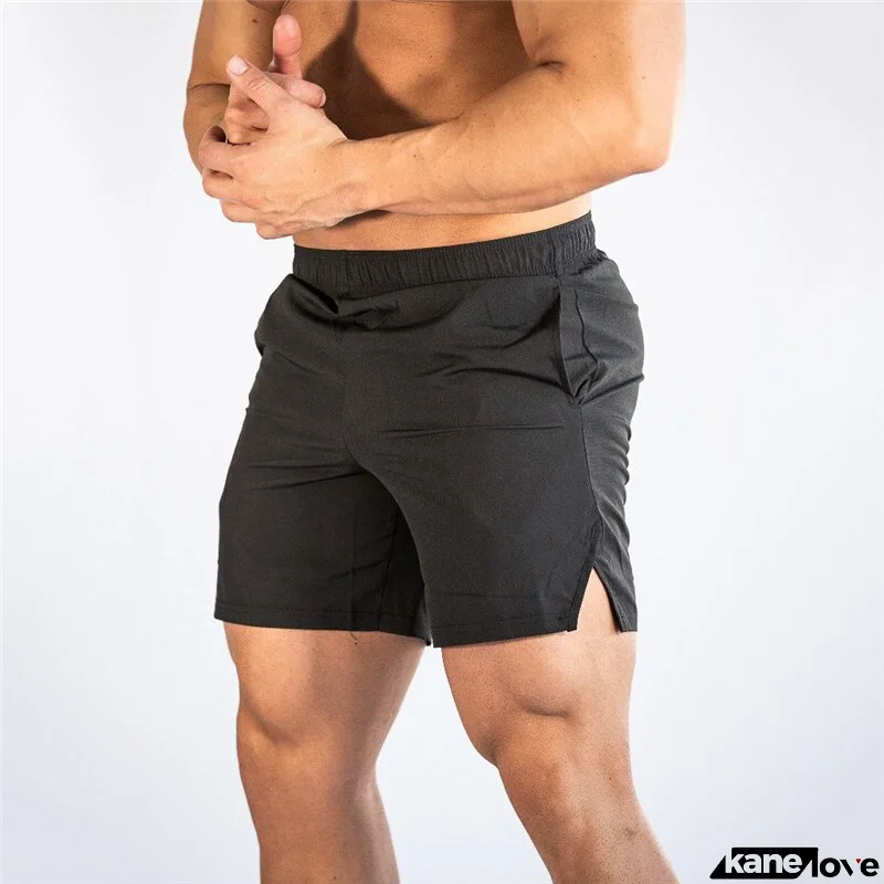 Men's Cotton Quick-Dry Fitness Sports Wear Trendy Solid Shorts