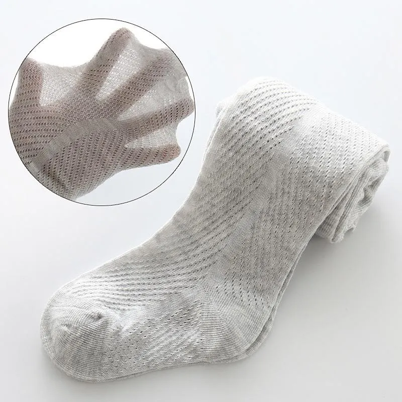 YWHUANSEN 0-6 Yrs Spring Summer Autumn Cute Baby Girls Mesh Cable Knit Tights Cotton Breathable Pantyhose For Toddler Girls Sale