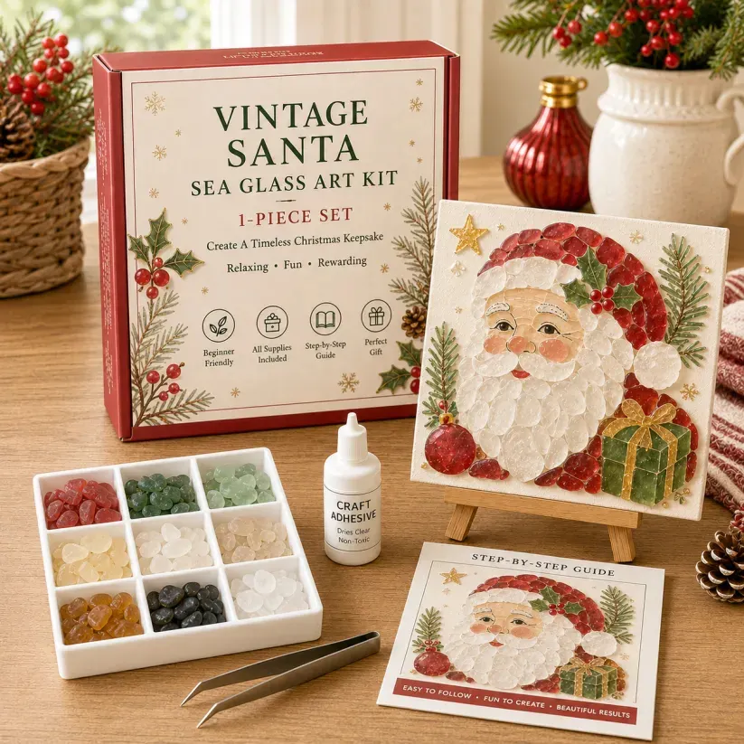 🎄 Christmas Sea Glass Art Kit