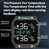 Motorcycle TPMS Tire Pressure Temperature Monitoring Alarm System with 2 Sensors