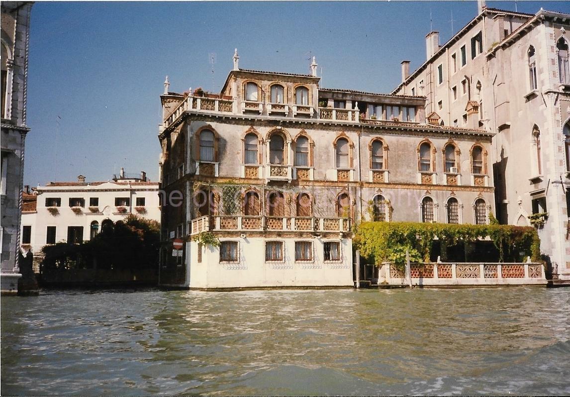 VENICE From The Water FOUND Photo Poster painting Color ITALY Original Snapshot VINTAGE 14 2 L