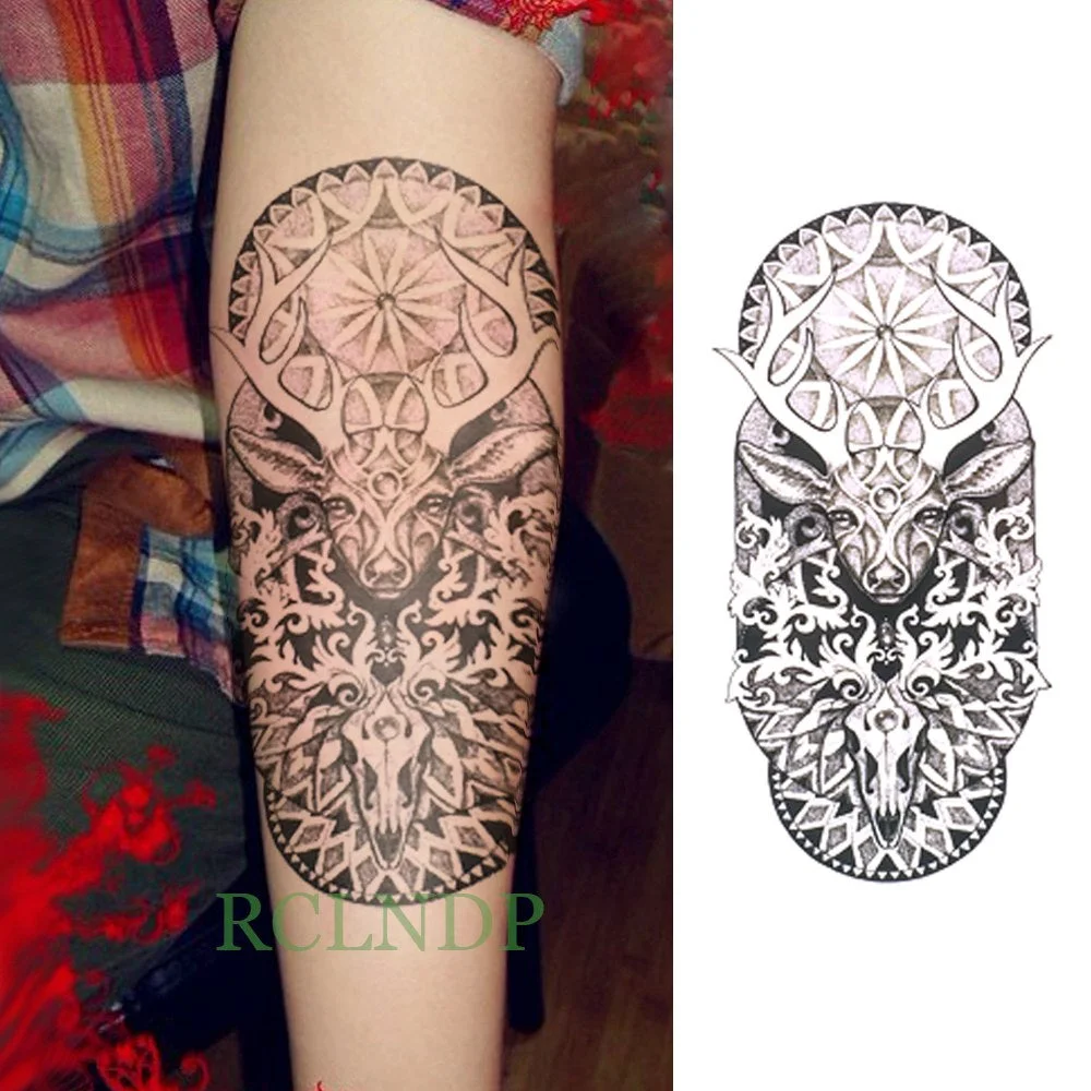 Waterproof Temporary Tattoo Sticker Tribal totem fake tatto flash tatoo tatouage Stickers foot hand arm leg for girl women men