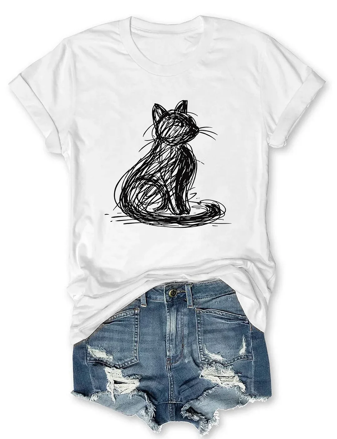 Abstract Cat T-shirt