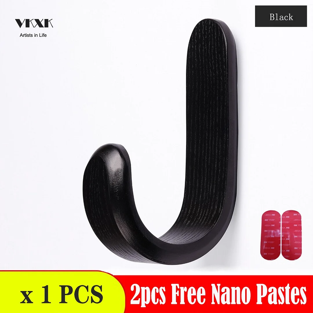 Nail free J-shaped decorative umbrella handle hook children's room clothes hat rack