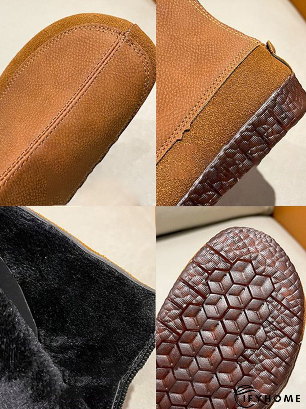 Vintage Plain Split Join Back Zip Boots | IFYHOME