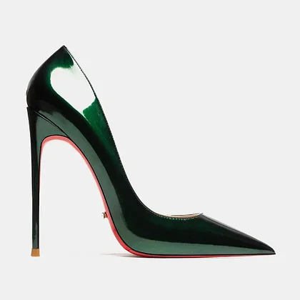Woman Genuine Leather High Heels Shoes Pointed Toes Classics Pumps 12cm Women's Shoes