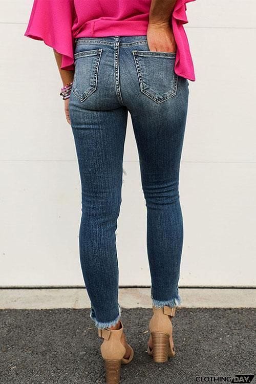 Stretch Ripped Skinny Jeans