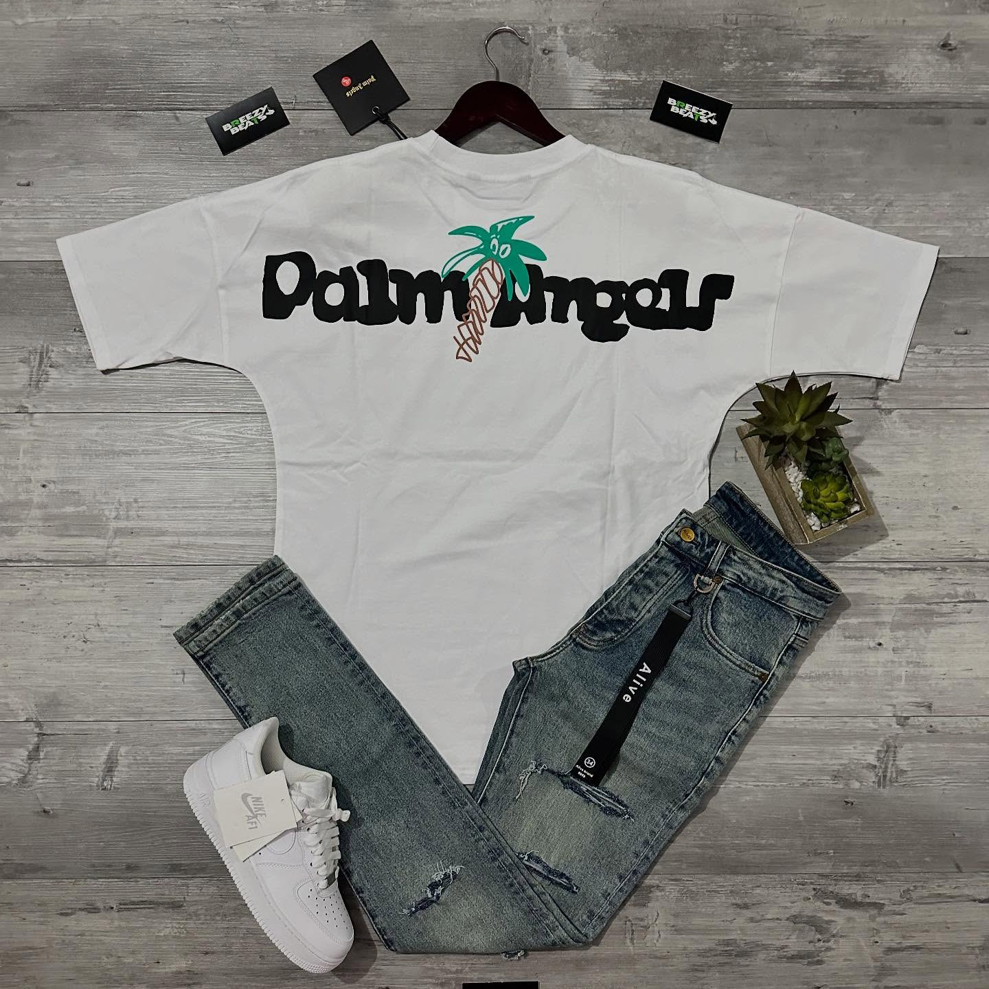 Palm Angels Coconut Tree Cotton Short Sleeve T-Shirt