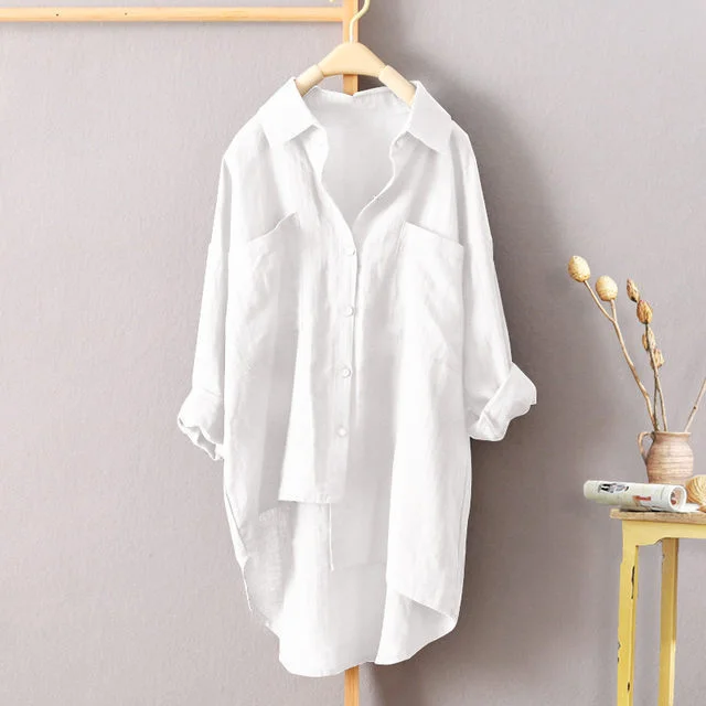 Mongw Mongw Casual Wind Pure Color Shirt Spring And Autumn New Women's Cardigan Double Pocket Long Sleeve Temperament Jacket Women's Shirt