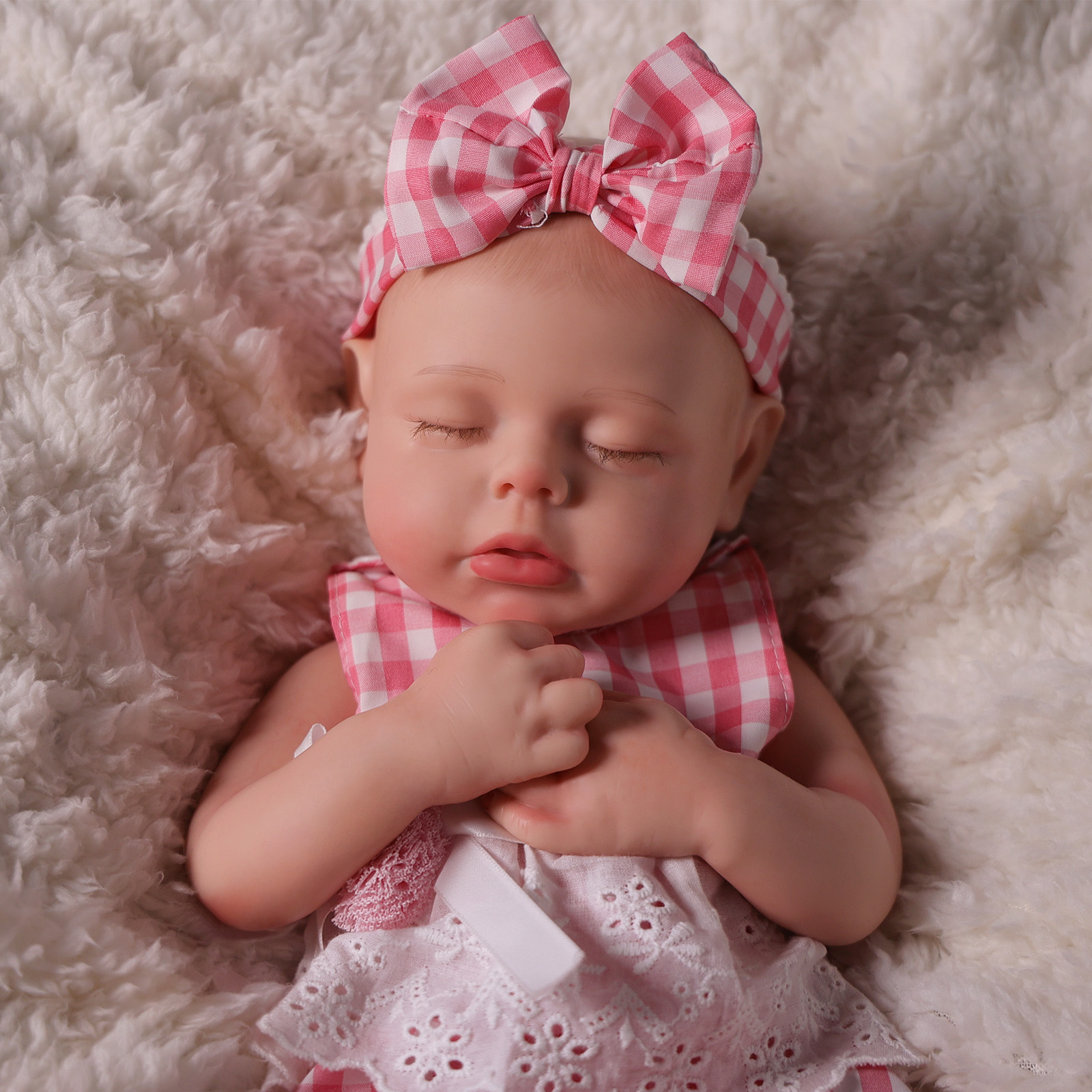 Babeside Lucy 12”/16'' Realistic Silicone Sleeping Baby Little Infant Girl Physical and Mental Accompaniment