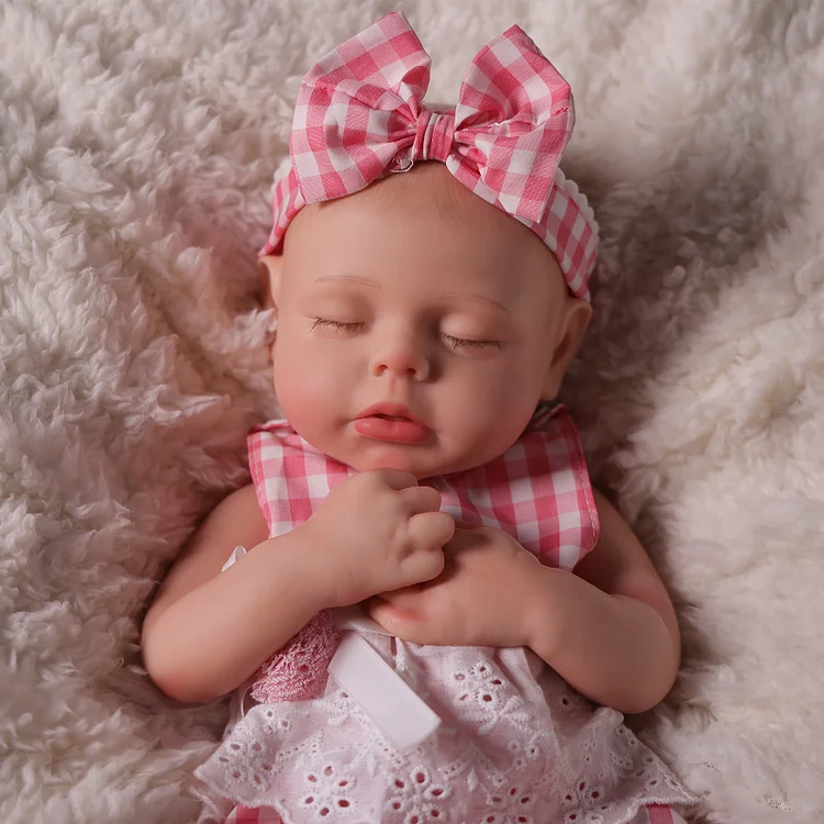 Babeside Lucy 16'' Realistic Reborn Baby Doll Sleeping Sweet Girl Full Silicone