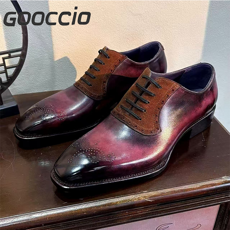 NJ182 Prenium Calf Skin Dress Shoes/Oxford Shoes For Men  GOOCCIO   
