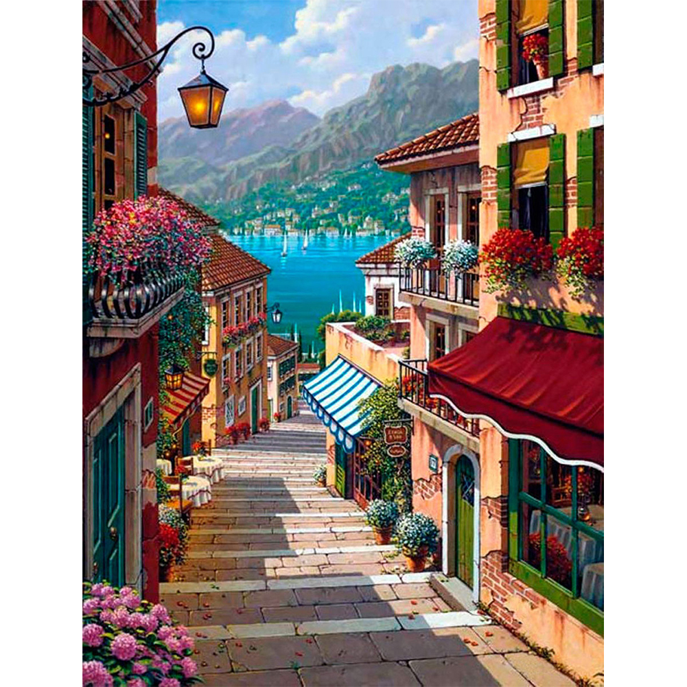 

40*50CM - Square Drill Diamond Painting - Quiet Street, 501 Original