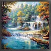 Forest Waterfall-11CT Stamped Cross Stitch 45*45cm tapestrymarket